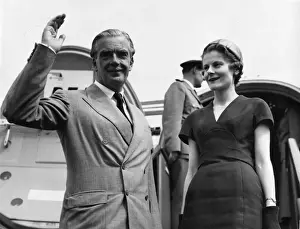 Anthony Eden and Mrs. Eden at London Airport, 1954 Print
