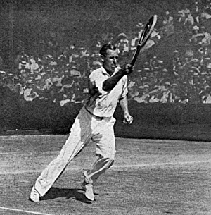 Anthony Wilding in action at Wimbledon, 1914 Anthony Wilding in action at Wimbledon, 1914