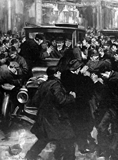 Anti Home-Rulers attacking Winston Churchills car, Belfast Anti Home-Rulers attacking Winston Churchills car, Belfast