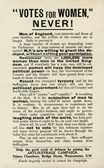 Anti-Suffrage Votes for Women Never