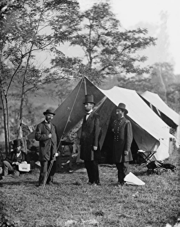 Antietam, Md. Allan Pinkerton, President Lincoln, and Maj. G Antietam, Md. Allan Pinkerton, President Lincoln, and Maj. G
