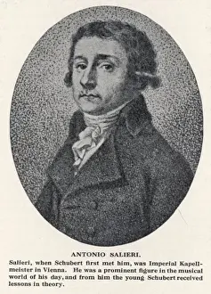 Prints of ANTONIO SALIERI Italian composer, Court Kapellmeister in Vienna (1788- 1824). Unfounded rumour that he tried to poison Mozart Music Prints: Antonio Salieri Print, 1788-1824