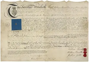 Prints of An Indenture of Apprenticeship for William Hamilton of Carlisle for 7 years as a cabinet maker and joiner Hamilton Prints: Print of Apprenticeship Indenture for William Hamilton