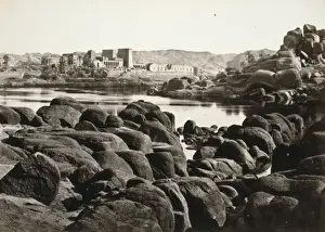 Egyptian Rock Formations Prints: The approach to Philae