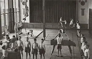 Approved School Gymnasium Print circa 1945