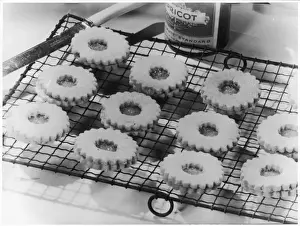 Baking Tray Desserts Prints: Apricot Jam Biscuits