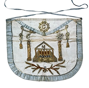 Apron of Master Mason, 19th c. Textiles. FRANCE Apron of Master Mason, 19th c. Textiles. FRANCE