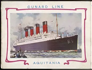 Vintage Transatlantic Travel Prints: AQUITANIA