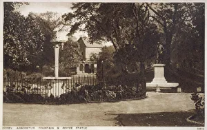 Arboretum with fountain and Royce statue, Derby Arboretum with fountain and Royce statue, Derby