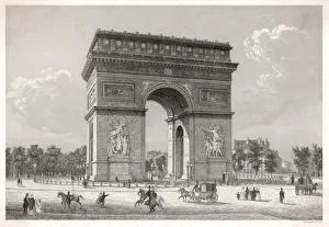 French Monuments Prints: Arc De Triomphe 19C