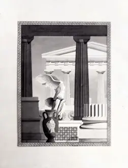 Historical Building Designs Prints: Architects Drawing Negative - Artistic Composition