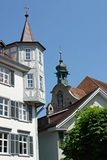 Architectural details, old part of St Gallen, Switzerland Architectural details, old part of St Gallen, Switzerland