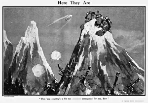 Bruce Bairnsfather Art Prints: Here They Are, by Bairnsfather