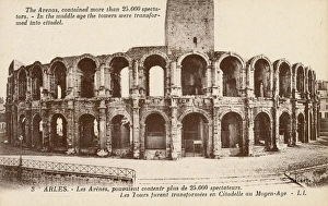 Arles, France - exterior of the Roman amphitheatre Arles, France - exterior of the Roman amphitheatre
