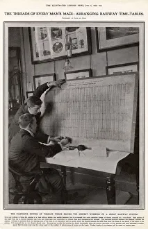 Arranging railway timetables, 1908 Arranging railway timetables, 1908