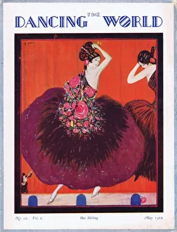 Art deco cover of The Dancing World Magazine, May 1922 Art deco cover of The Dancing World Magazine, May 1922