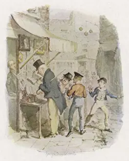 Charles Dickens Characters Prints: Artful Dodger at Work