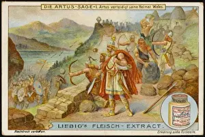 Medieval Fantasy Art Prints: Arthur Defends Wales