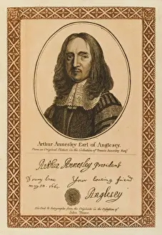 Prints of ARTHUR ANNESLEY, earl of ANGLESEY Irish statesman with his autograph Related Image Prints: Arthur Earl Anglesey Print