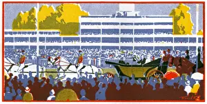 Royal Family At Ascot Prints: Ascot - The Royal Procession