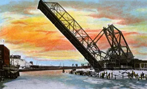 Ashtabula, Ohio, USA - Jacknife Bridge, Ashtabula Harbour Ashtabula, Ohio, USA - Jacknife Bridge, Ashtabula Harbour