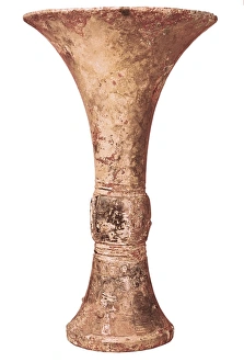 ASIA. CHINA. HONAN. Anyang (Henan). Gu ritual vessel ASIA. CHINA. HONAN. Anyang (Henan). Gu ritual vessel