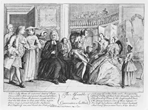 British Cartoons Prints: The assemble or conversation a la mode