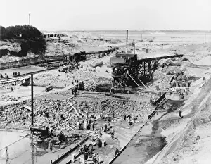 Assiut Barrage on the Nile Print, 1902