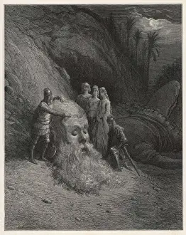 Mythological Artwork Online Prints: Astolfo and Giants Head