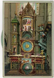 Historical Science Instruments Prints: Astronomical Clock 1833