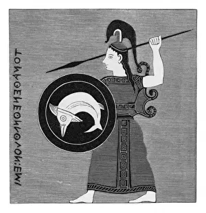 Athena Print in Warrior Attire