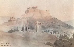 Athens at Dawn Print circa 1883