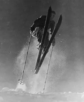 Athletic Skier Print - 1930s