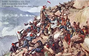 Attack on Tuzi: Montenegrin Forces, 1911 Print