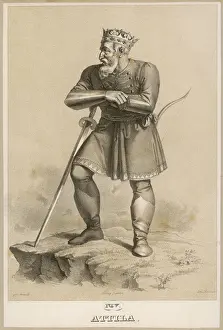 Attila the Hun Print - A Portrait of a Legendary Leader