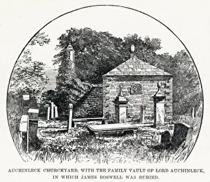Auchinleck churchyard, burial place of James Boswell Auchinleck churchyard, burial place of James Boswell