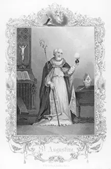 English Christianity History Prints: Augustine, first Archbishop of Canterbury