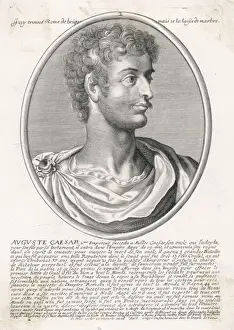 Print of Augustus, the First Roman Emperor