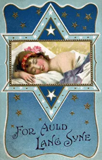 For Auld Lang Syne - New Year Greetings card - 1908 For Auld Lang Syne - New Year Greetings card - 1908