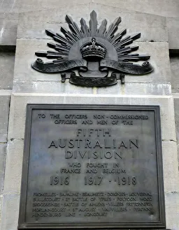 Australian 5th Division Memorial detail, Polygon Wood Australian 5th Division Memorial detail, Polygon Wood