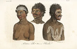 Australian aborigines with body painting and scarification Australian aborigines with body painting and scarification