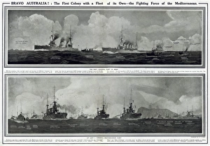 Australian fleet in Mediterranean by G. H. Davis Australian fleet in Mediterranean by G. H. Davis