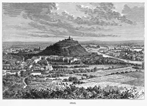 A Distant View of Graz Print by Austria