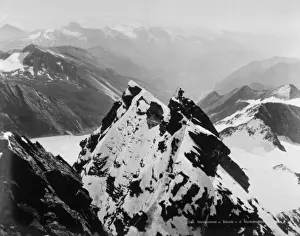 Austrian Alps Climb Print: Climber at Glocknerspitze Summit