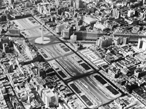 Avenida 9 De Julio Print: Aerial View of the Worlds Widest Boulevard