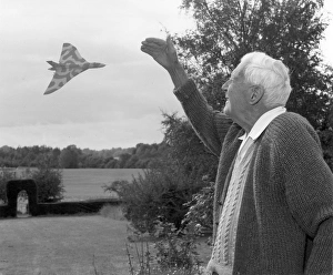 An Avro Vulcan B2 gives a birthday salute to Barnes Wallace