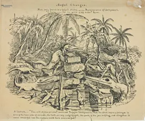 Satirical Print of Professor Ichthyosaurus (c.1830)