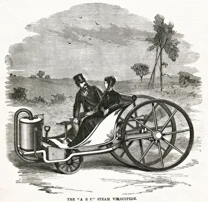 A B C propelled by steam velocipede 1869 A B C propelled by steam velocipede 1869