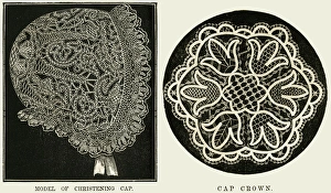 Babies Christening cap 1864 Babies Christening cap 1864
