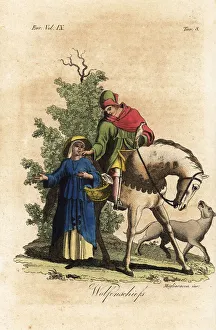 A bailiff of Wolfenschiessen, Switzerland, on horseback A bailiff of Wolfenschiessen, Switzerland, on horseback